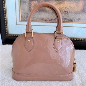 Louis Vuitton Alma Vernis BB Leather Satchel